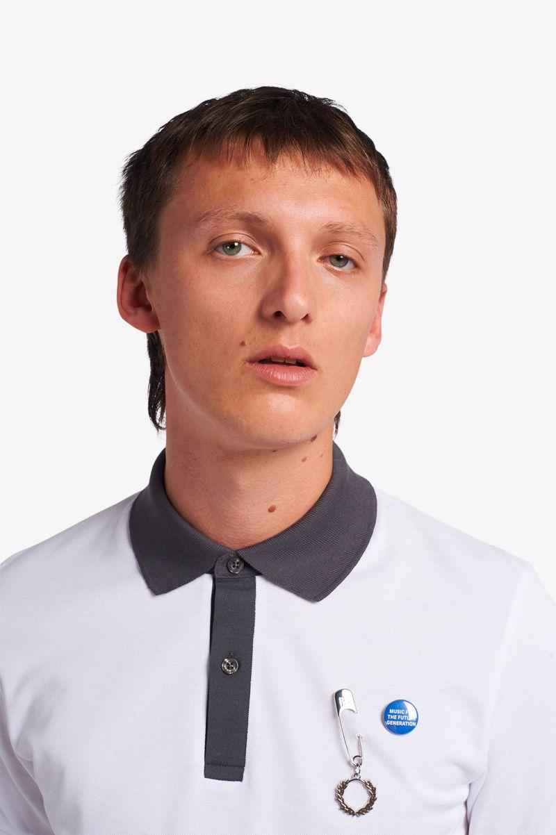 White Fred Perry SM1944 Men's Polo Shirts | PH 1477XYUF